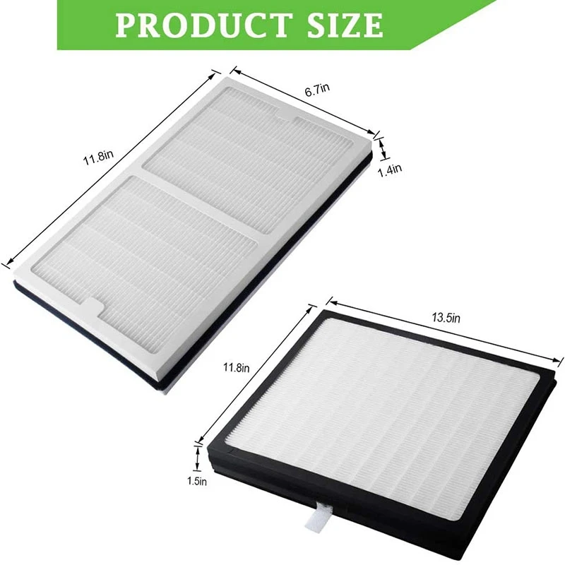 

Replacement Filter Set for Idylis IAP-10-280 Air Purifier IAF-H-100C IAF-H-100D Filter TYPE C+D with Carbon Filters