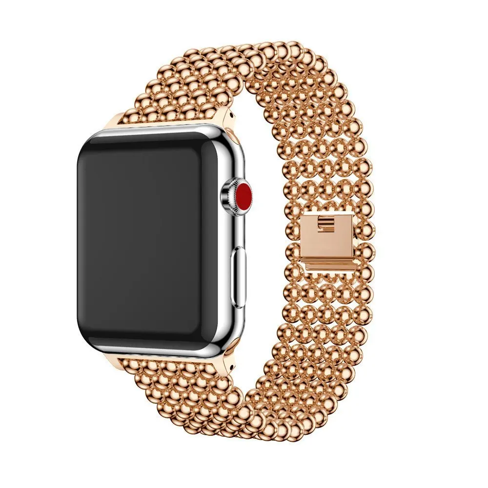 Ремешок из нержавеющей стали для часов Apple Watch, 42 мм, 38 мм, 40 мм, 44 мм, серия 5, 4, ремешок Correa iWatch, ремешок 3, 2, 1, женский браслет pulseira