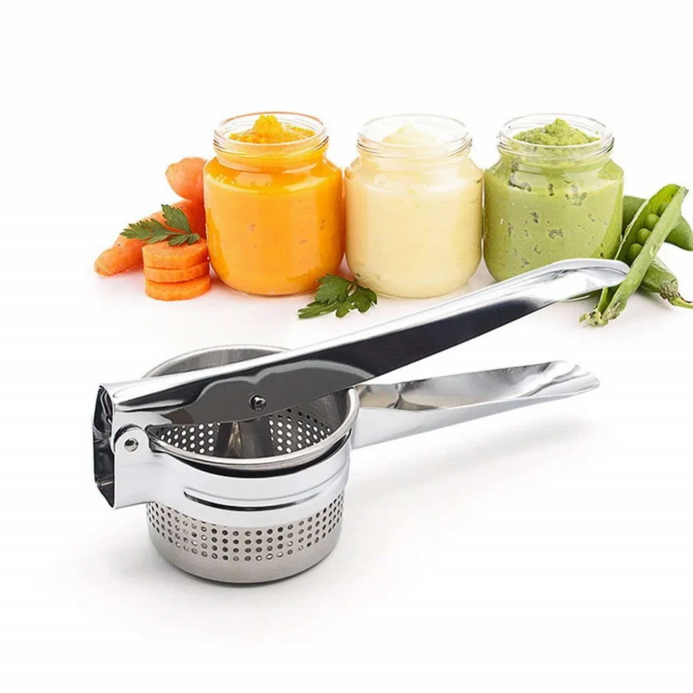 Stainless Steel Potato Masher Ricer Manual Fruit Squeezer Press Baby Food Supplement Machine Multifunction Kitchen Tools |