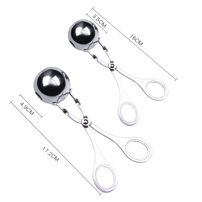 

Stainless Steel Meatball Maker Meat Press Spoon with Elliptical Leakage Hole Meat Ball Mold Clip Kitchen Cooking Accessories Set