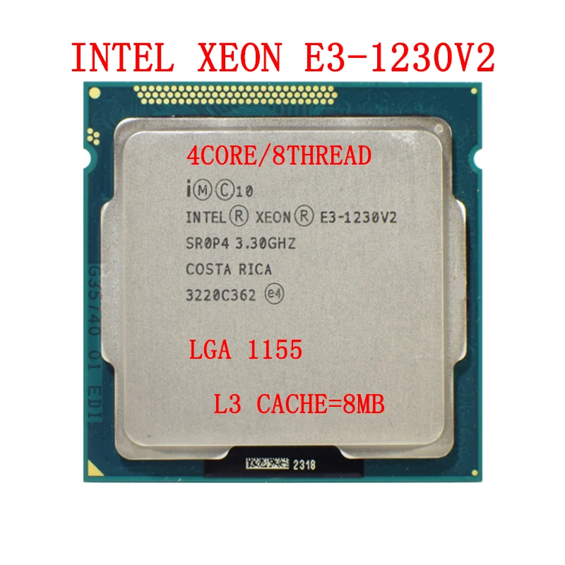 

Intel Xeon E3 1230 V2 Quad Core 3.3GHz SR0P4 8M LGA 1155 CPU E3 1230V2 Processor Support B75 Series Mainboard