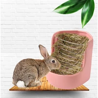 hay feeder ceramic dual use food bowl rabbit food bowl fixed anti turning dragon cat triangle grass frame