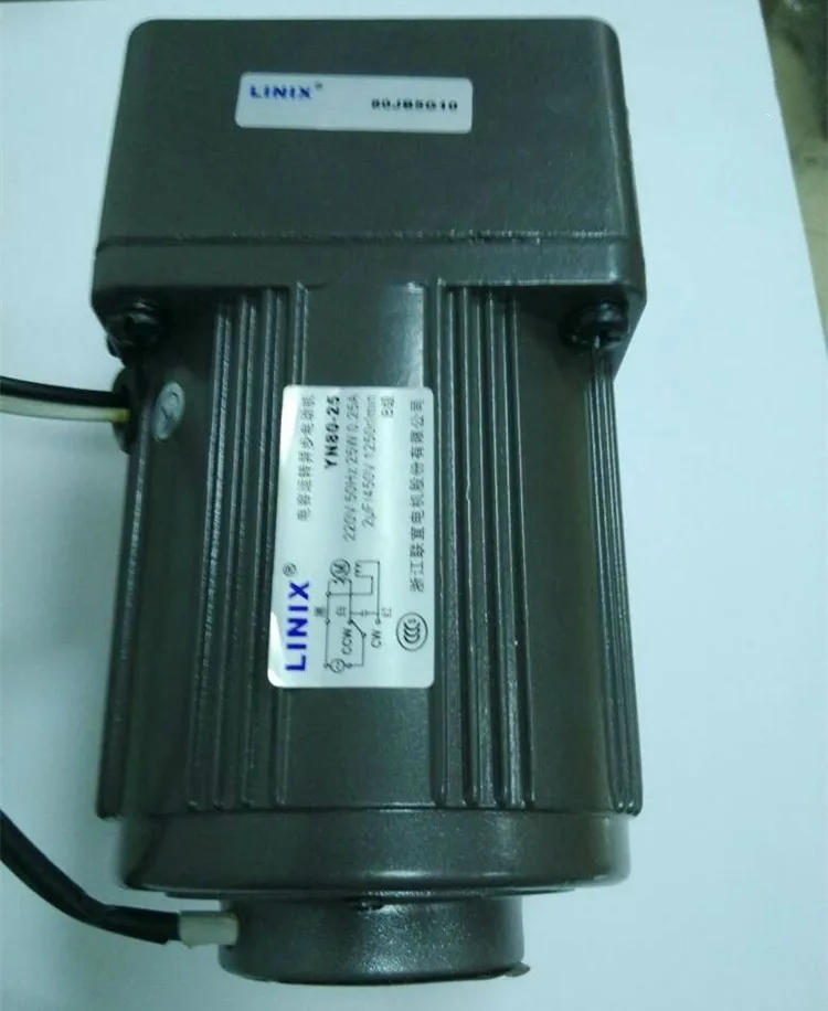 25 Вт регулировка скорости linix Lianyi двигатель AC yn80-25 80jb40g конденсатор работающий