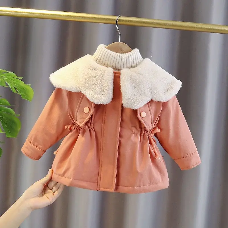 

Middle and Small Children 2021 Autumn and Winter Korean Style Coat Babys Plus Velvet Padded Coat for Kids Parker Clothing