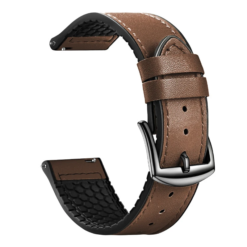 

Модные кожаные + Силиконовые Ремешки для наручных часов для Fitbit Versa /Versa 2 /Lite ремешок для наручных часов Регулируемый сменный ремешок для муж...