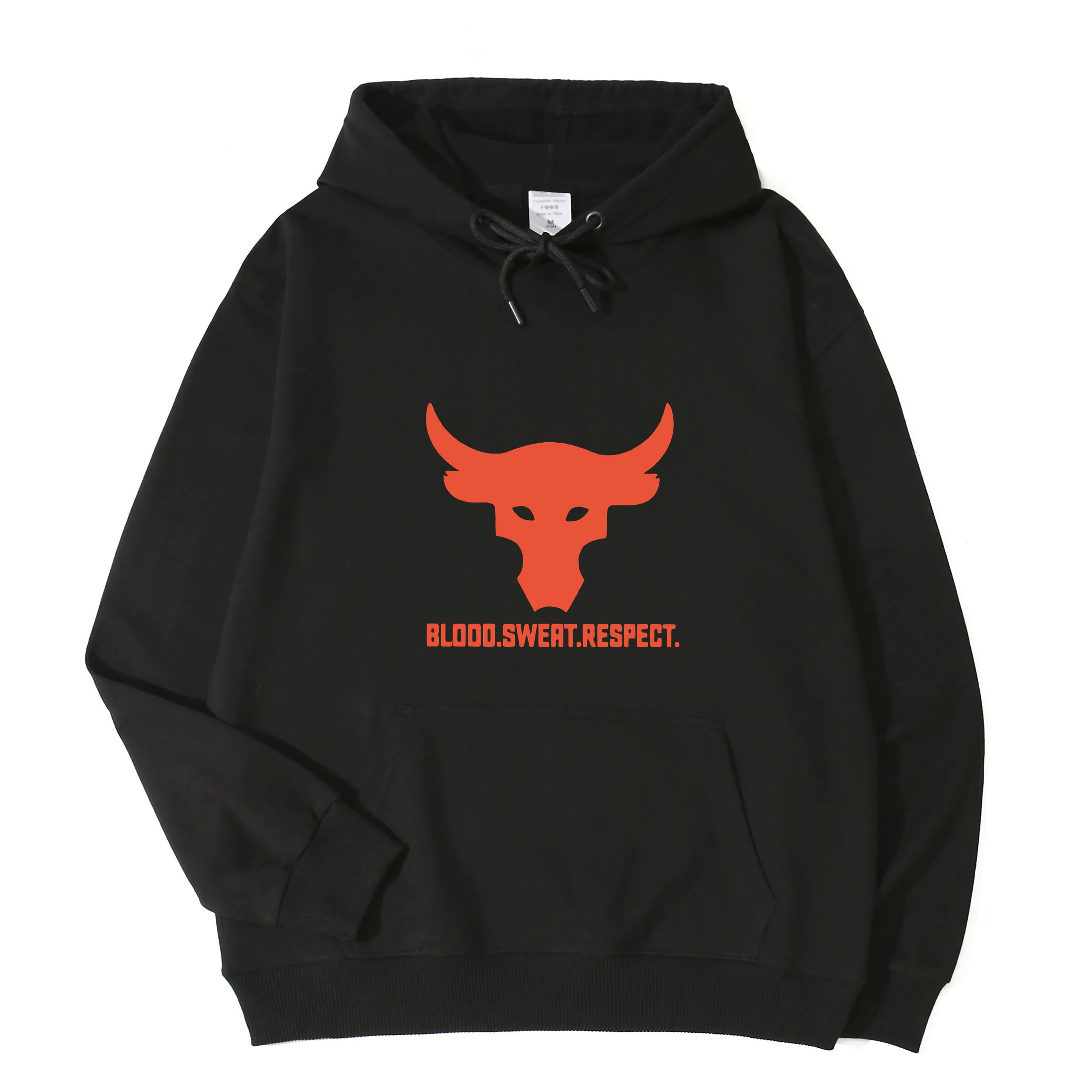 

Dark Red Brahma Bull Logo Project - Rock Autumn Winter Hoodie Slim Long Sleeve Pocket Sweatshirt Unique Unisex Tops Pullover