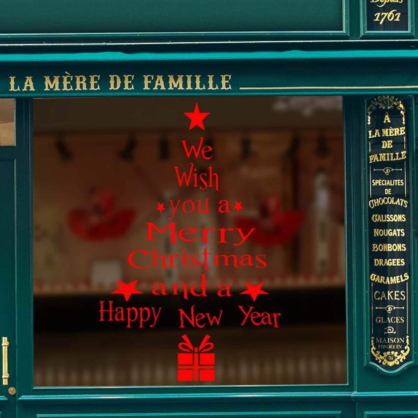 ПВХ стены Стикеры Наклейка Цитата мы желаем вам счастливого Рождества и Новый