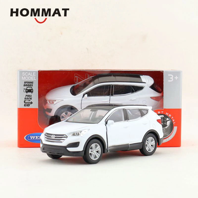 HOMMAT масштаб 1:36 МОДЕЛЬ Hyundai Santafe игрушечный автомобиль из металлического сплава
