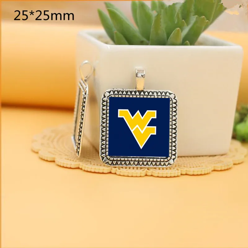as picture Wholesale Sports west virginia Charms Pendant For DIY Braceles& Necklace& Earrings& Key chain Jewelry Accessories 20pcs/lot - Окраска металла: as picture