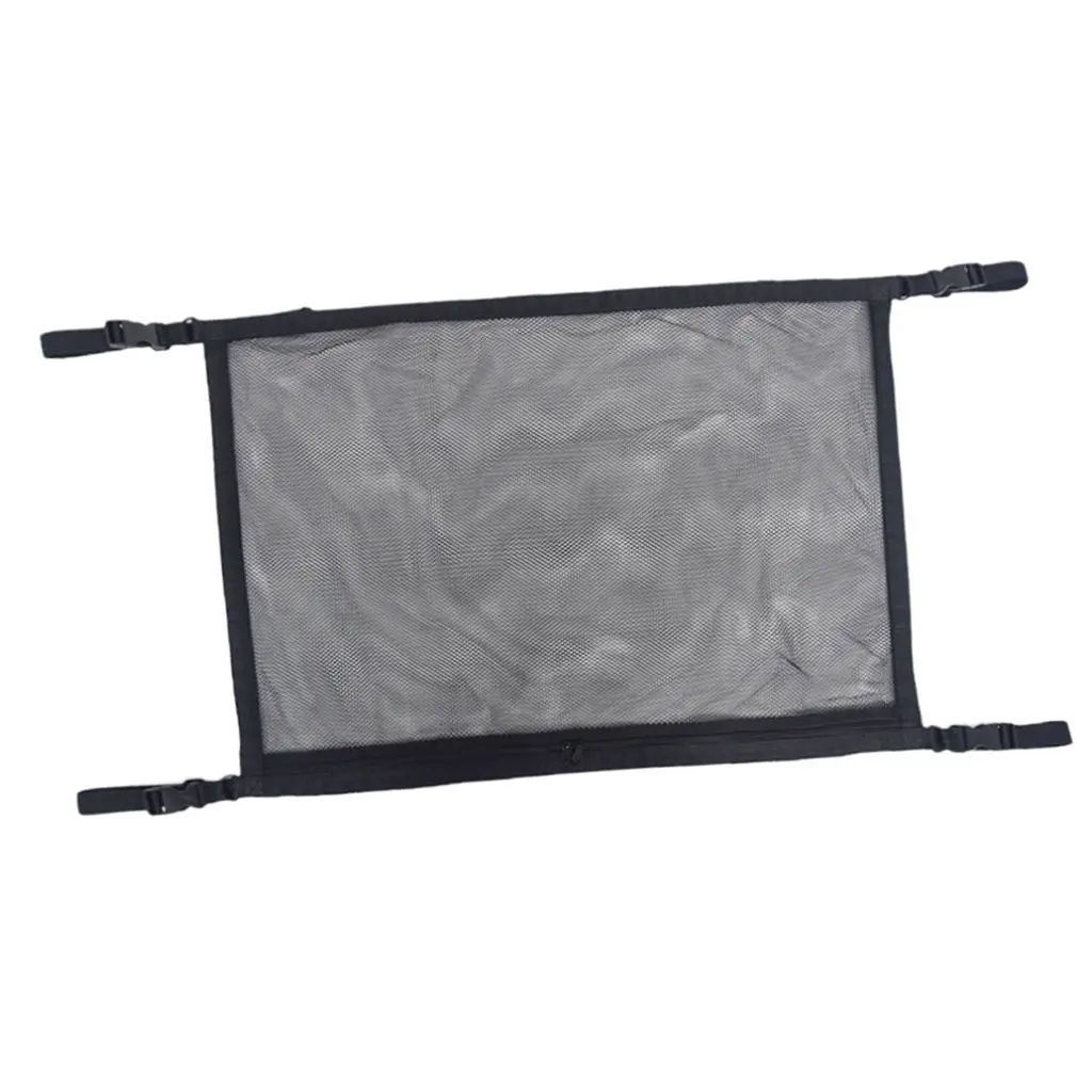 

Car Roof Storage Bag Trunk Mesh Organizer Saving Space with 4 Thick Belts