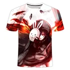 Забавные футболки с японским аниме Токийский Гуль, футболка для мужчин и женщин, Повседневная модная футболка Кен канеки, крутая удобная одежда с принтом