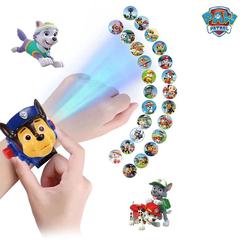 Paw patrol Toy patrulla Canina цифровые часы проекция 24 стиля мультяшные рисунки время