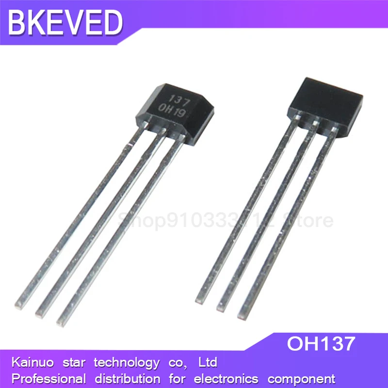 

50 шт. OH137 Холла Сенсор для высокочувствительных инструментов TO-92S в-вид: профессиональная рекламная фотография; Новинка