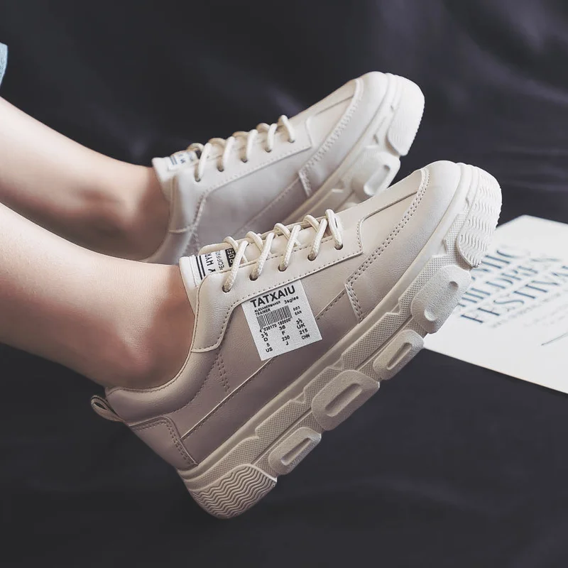 

Versatile board shoes women's College wind small white shoes Student Korean muffin shoes thick soled 2021 fashionable shoes