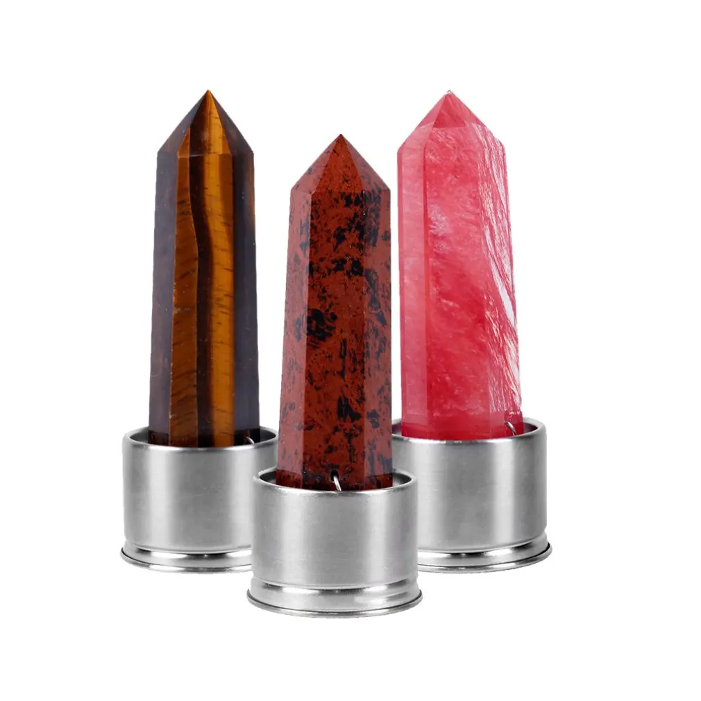 Стеклянная бутылка для воды из натурального кварцевого драгоценного камня