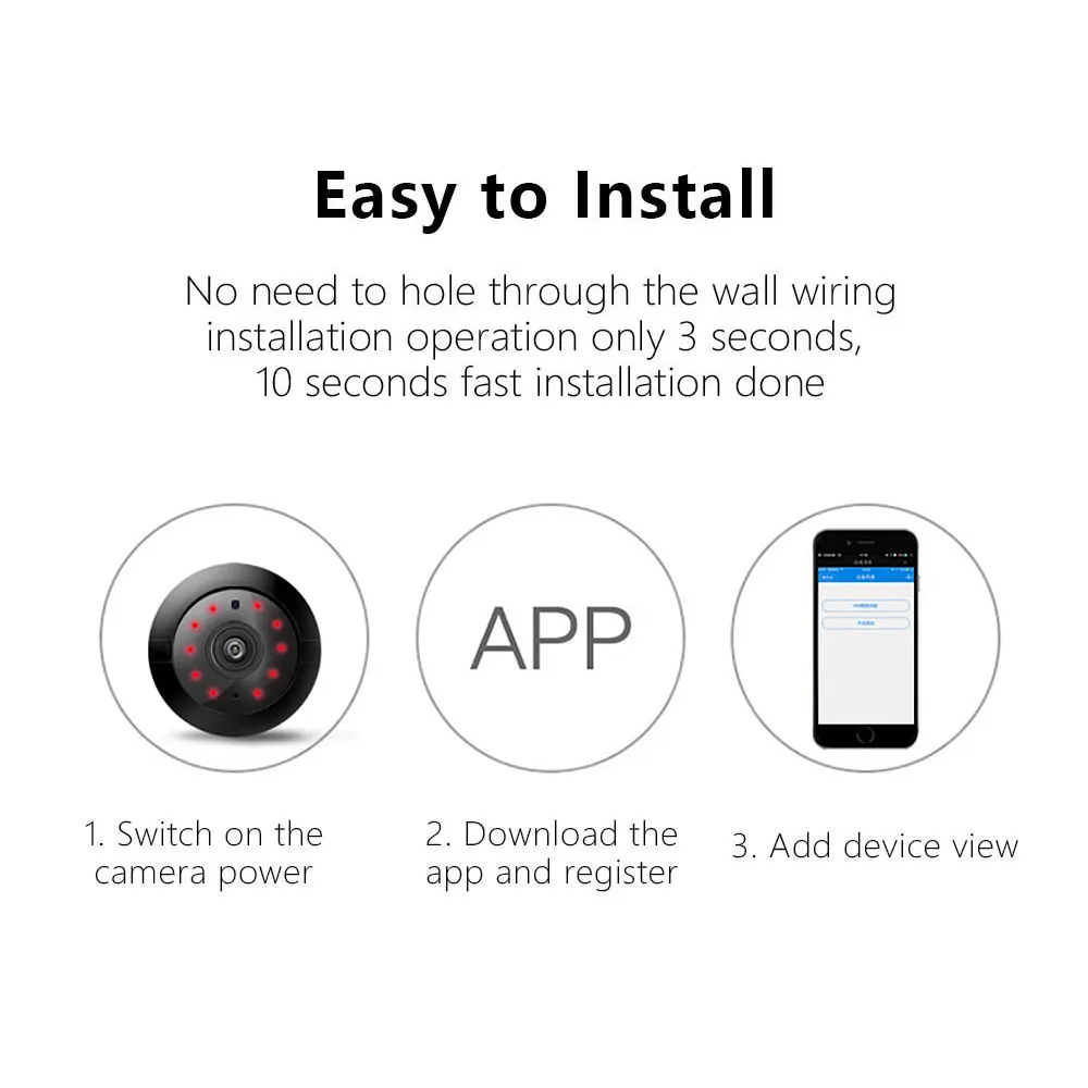 Мини IP домашнее наблюдение за домашним животным Wi-Fi HD Беспроводная маленькая