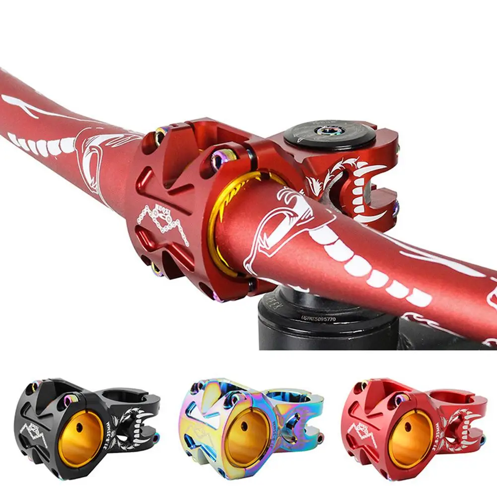 

Bicycle Stem Bike Short Handlebar Riser Aluminum Alloy 31.8/35*50mm Short Stem Riser for MTB Road Bike Fixie Gear Cycling Parts