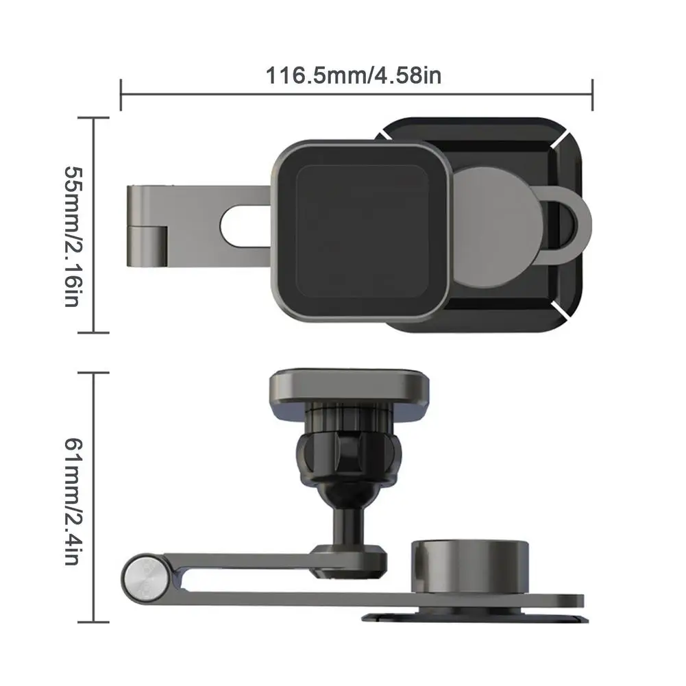 magnetic car phone holder for teslas model 3y foldable stretch center console hidden floating screen phone mount stand free global shipping