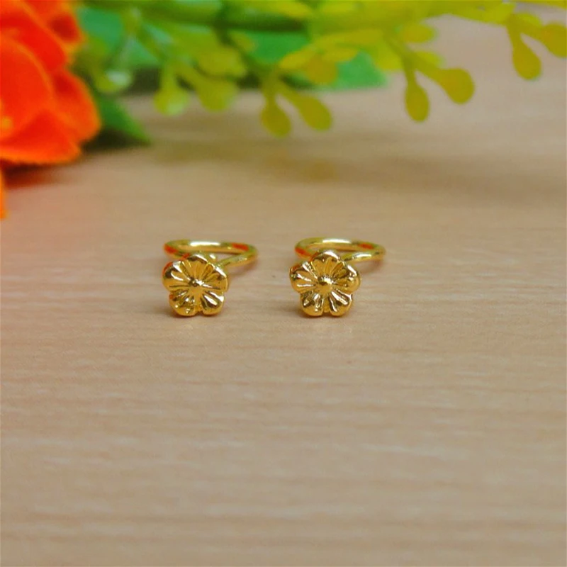 Женские серьги-гвоздики из желтого золота 24 К 999 г 0 42 мм |