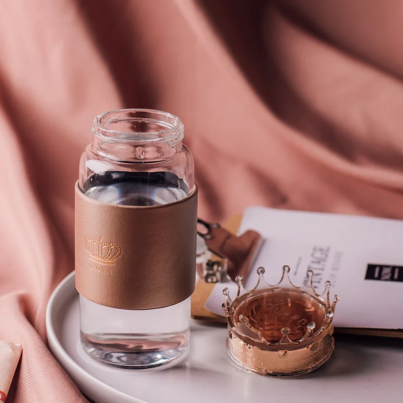 Creative Crown Glass Crystal Water Transparent Mug Drinking 320ml Borosilicate Cup In Tumblers Juice Cups Drinkware | Дом и сад