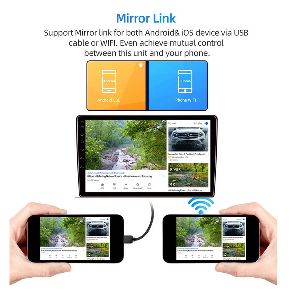 Автомобильный GPS-радиоприемник Android 2010 9 дюймов Bluetooth USB AUX поддержка Carplay DVR |