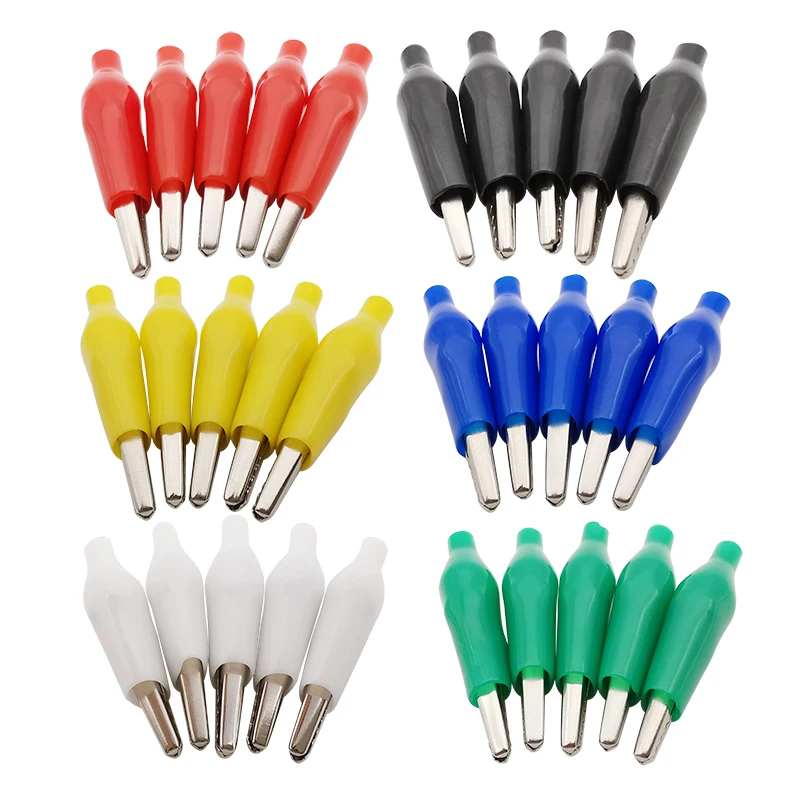 

Зажимы типа «крокодил» 1000 шт./лот 28 мм, электрические зажимы типа «крокодил», испытательный зажим с защитной загрузкой для тестового датчика, батареи