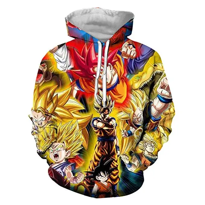 Аниме Dragon Ball Z толстовки с капюшоном и карманами Kid Goku 3D толстовки пуловеры с капюшоном для мужчин и женщин верхняя одежда новые толстовки с капюшоном
