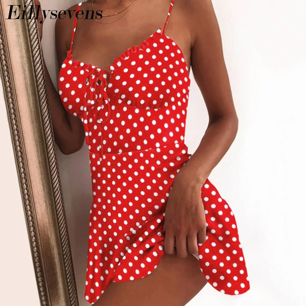 Платье женское пляжное на бретелях-спагетти пикантный празднивечерние Мини