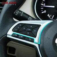 for nissan leaf 2018 2019 abs mattecarbon fibre car steering wheel button frame cover trim auto styling interior accessories