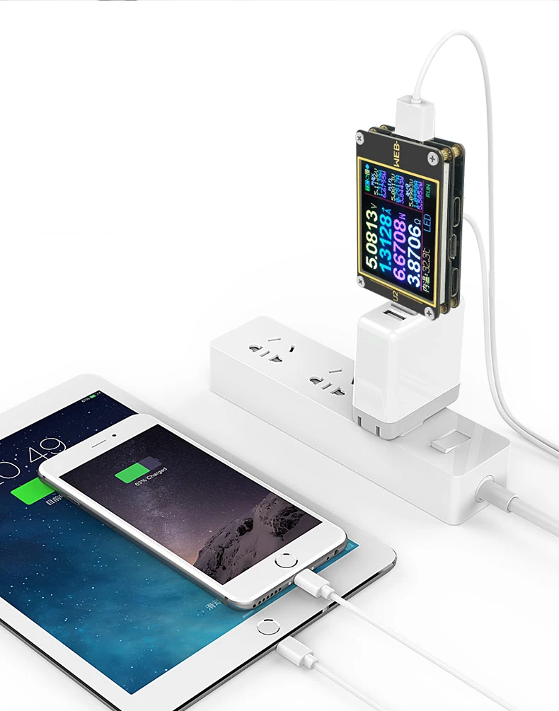 Приложение 3,0 HD цветной TFT USB Тестер dc Цифровой вольтметр Амперметр voltimetro power bank Напряжение вольтметр измеритель Электрический доктор