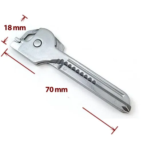 2 шт 6 в 1 Utili-Key Мини Брелок-Мультитул карманный из нержавеющей стали складные