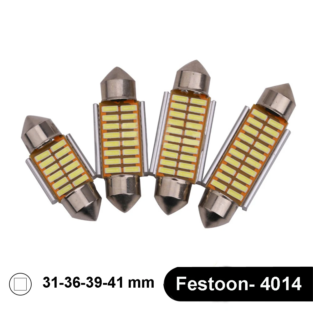 

Festoon 31mm 36mm 39mm 41mm LED Bulb C5W C10W Super Bright 4014 SMD Canbus Error Free Auto Interior Doom Lamp Car Styling Light