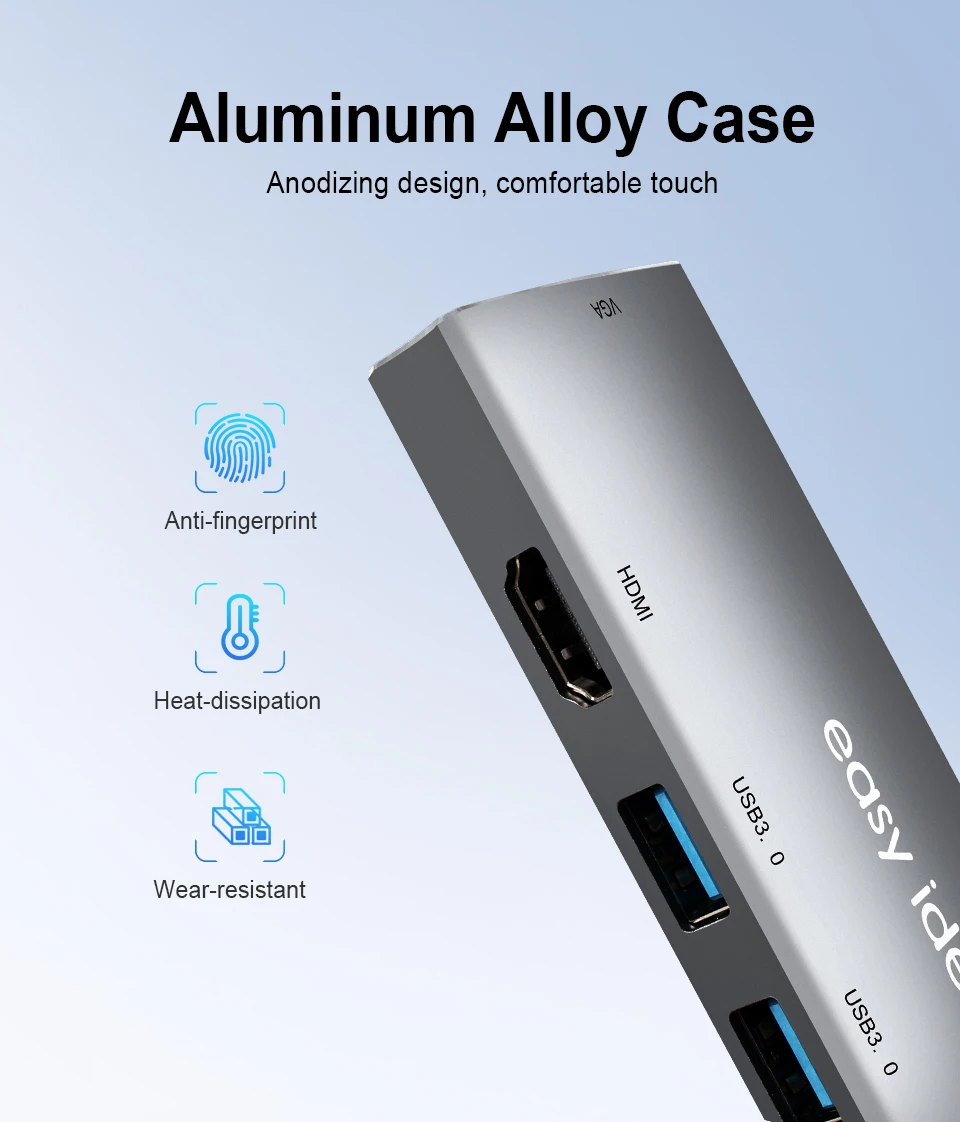 USB C концентратор Мульти USB 3,0 концентратор расширитель Тип C Hab адаптер HDMI VGA порт для MacBook Pro huawei USB сплиттер компьютерные аксессуары