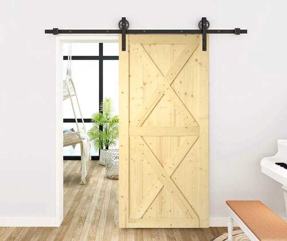 KINMADE 1 1/2 дюйма x 42 84 DIY раздвижные двери сарая незавершенные из массива сосны