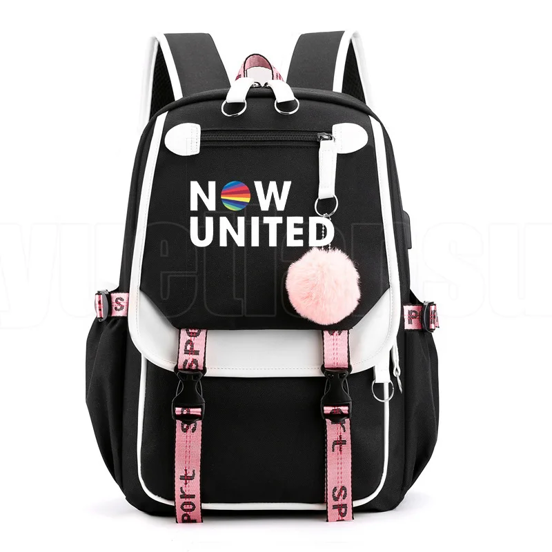 Теперь Юнайтед школьные сумки для девочек подростков сумка розовая книг теперь