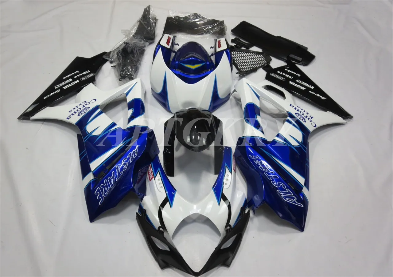 

New ABS Plastic Shell Motorcycle Fairing kit Fit For Suzuki GSXR1000 K7 2007 2008 07 08 GSXR1000 Bodywork Set Blue White