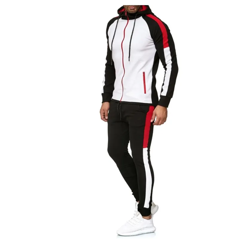 Мужской повседневный спортивный костюм спортивные костюмы на молнии для