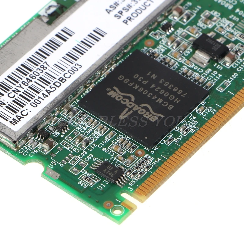 

New BroadCom BCM94306 BCM4306 Mini PCI Wireless WiFi Card 2.4GHz BCOM Drop Shipping
