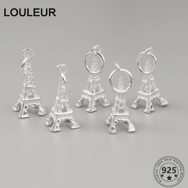 

Louleur 925 Sterling Silver Fashion Eiffel Tower Beads Charms Pendants For Jewelry Making Fit Original Charm Bracelet Accessorie
