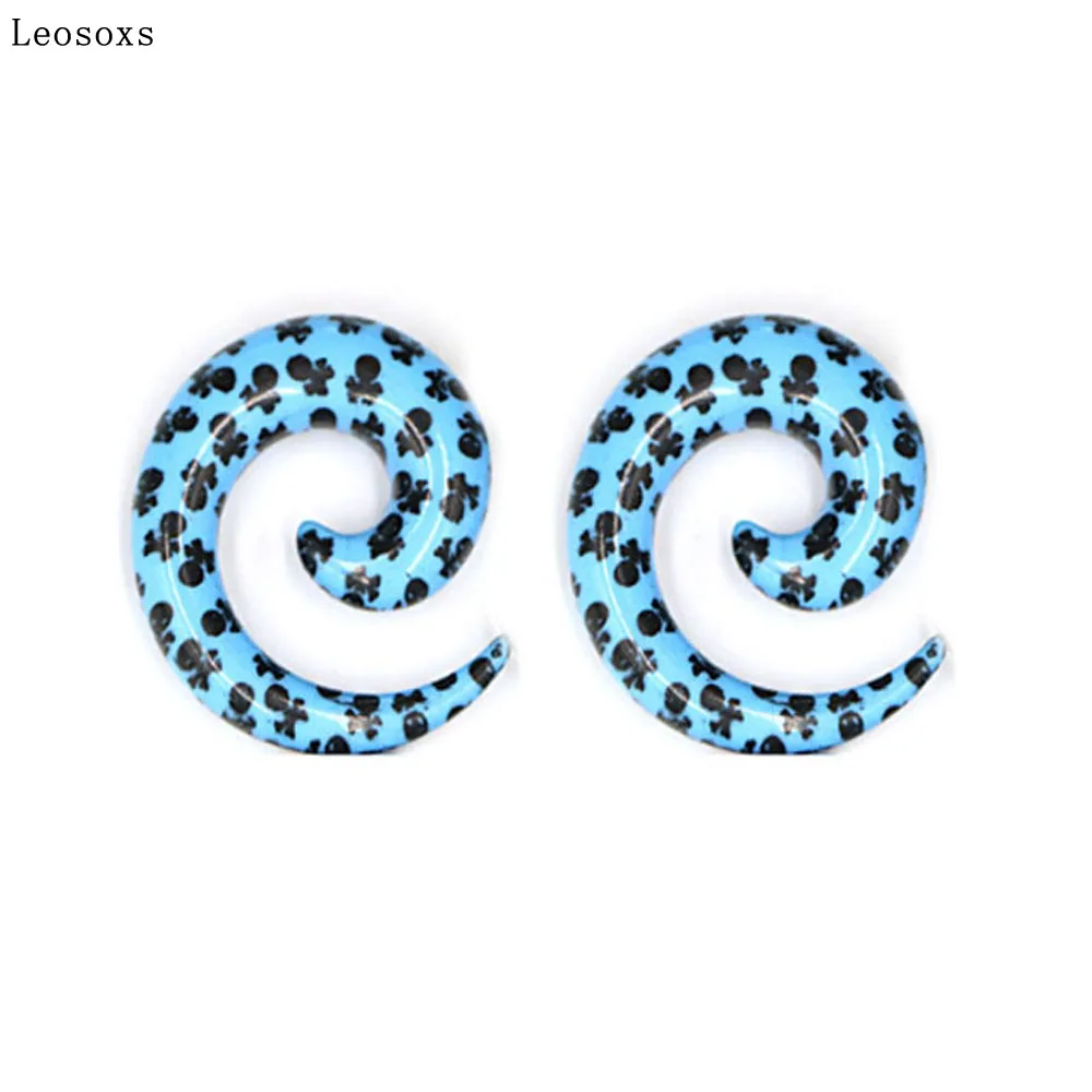 

Leosoxs 2 Pcs 10mm Acrylic Snail Pinna European and American Alternative Jewelry Hot-selling Ear Expander Punk