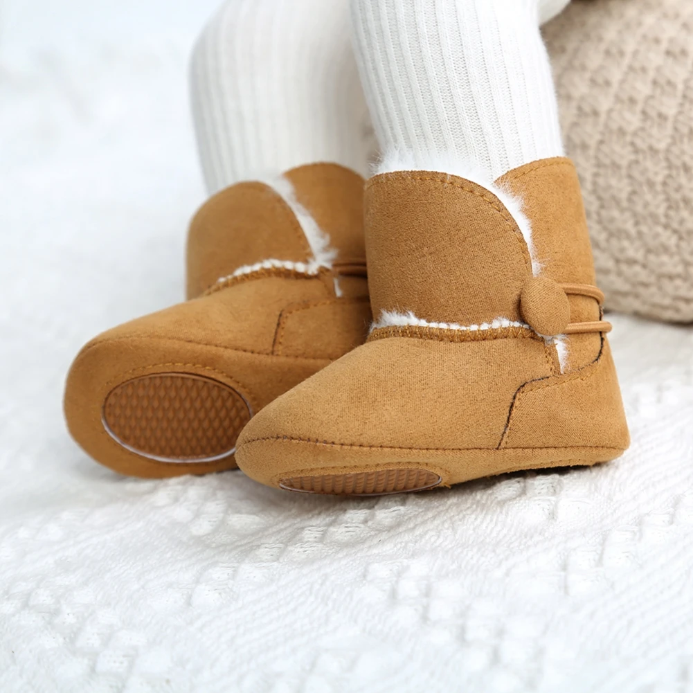 Botas c&aacute;lidas para beb&eacute;s reci&eacute;n nacidos, botines de nieve de suela suave, para primeros caminantes, de 0 a 18 meses-1