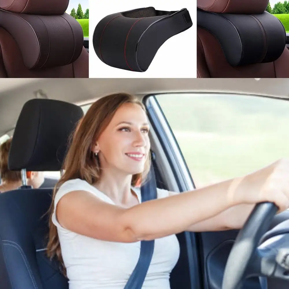 

Slow Rebound Cotton Car Headrest Cushion Car Neck Pillow Curve Design Comfortable Car Interior Products