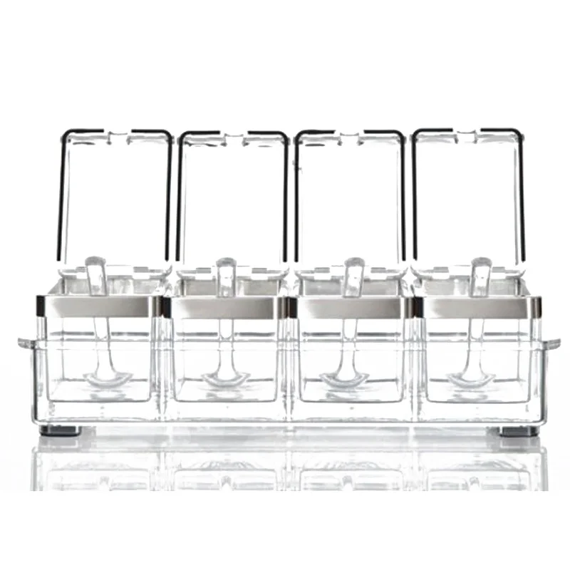 

Acrylic Seasoning Box Spice Jar Set Condiment Cruet Bottle Kitchen Supplies