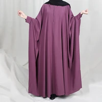 2021 muslim women solid color bat sleeves robes hijab dresses islam dubai prayer dress islamic clothing evening dresses