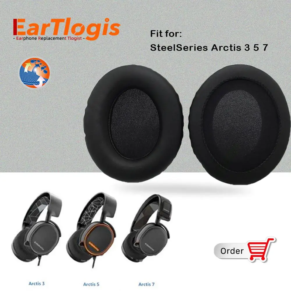 EarTlogis Запасные подушечки для наушников SteelSeries Arctis 3 5 7 гарнитура Запчасти наушник