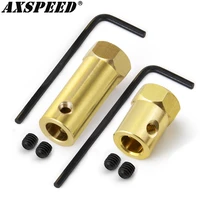 axspeed 4pcs hexagonal brass coupling 345678mm hex rigid coupler motor connector flexible shaft upgrade parts