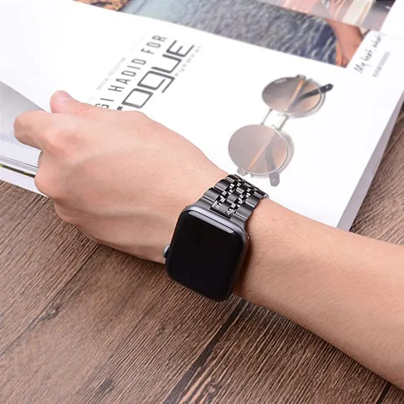 

Watch Strap Band for Apple Watch SE Series 6 44mm 40mm 42mm 38mm iWatch Series 1 2 3 4 5 Stainless Steel Bracelet Men Women