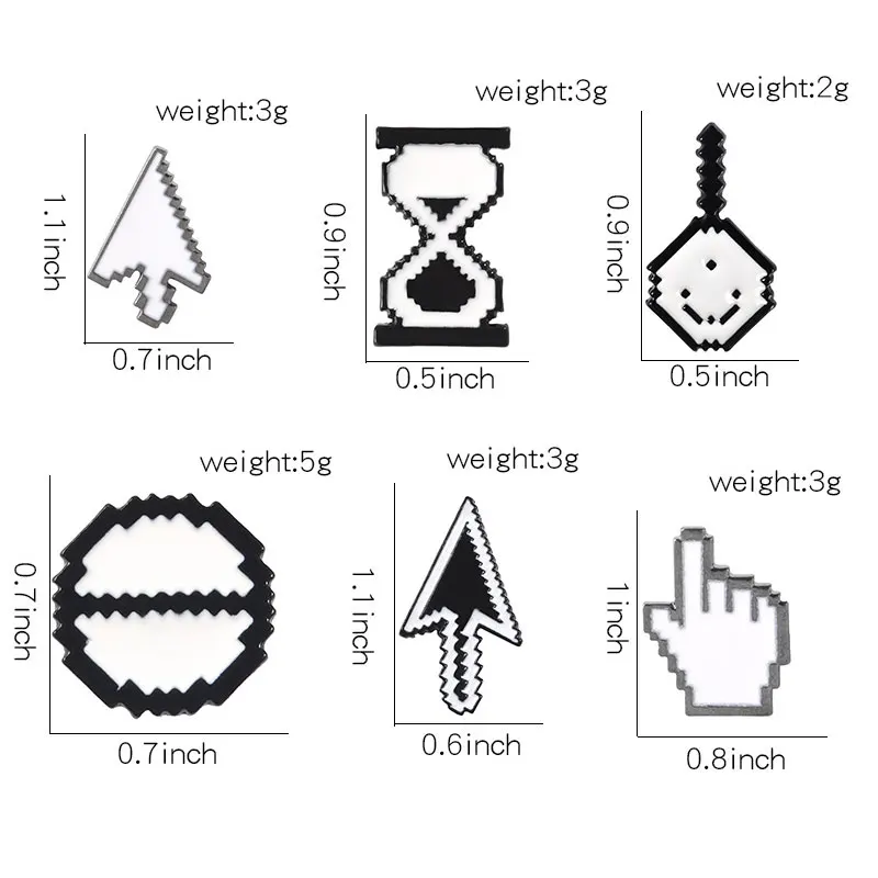 

Creative Enamel Pins New Chest Brooch Fashion Jewelry Mouse Arrow Backpack Badge Laple Pin Computer Cursor Icons Cartoon Brooch