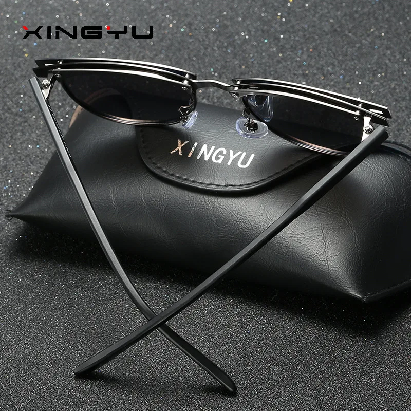 Брендовые дизайнерские поляризованные мужские классические солнцезащитные