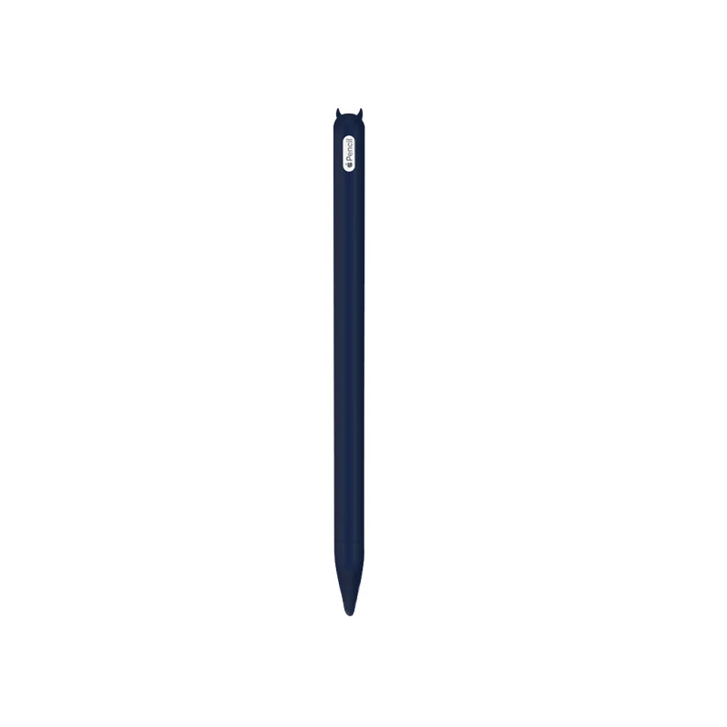 2nd Blue Set Для Apple Pencil 1 2 чехол КРЫШКА ДЛЯ iPencil iPad Pro планшет сенсорный Стилус колпачок милый кошачий ухо прокрутка силиконовый чехол - Цвет: 2nd Blue Set